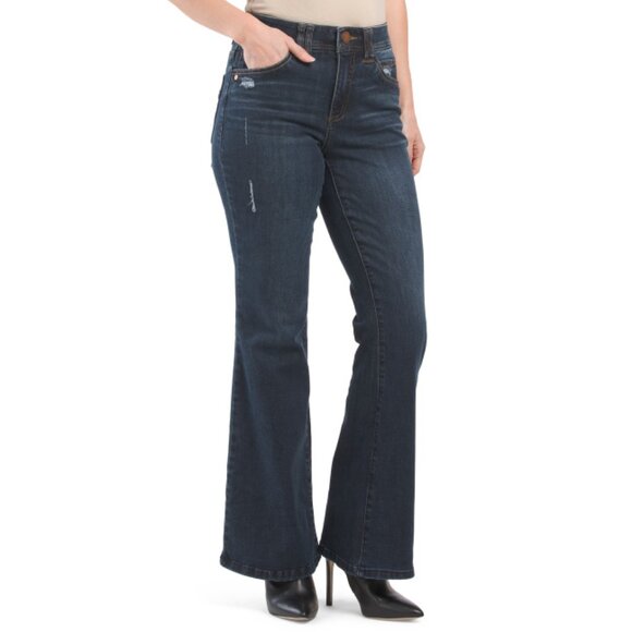 DEMOCRACY Indigo Ab Tech High Rise Out There Flare Denim Jeans
